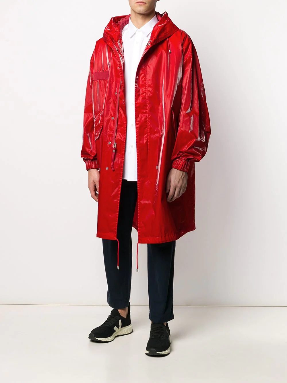 high-shine raincoat - 2