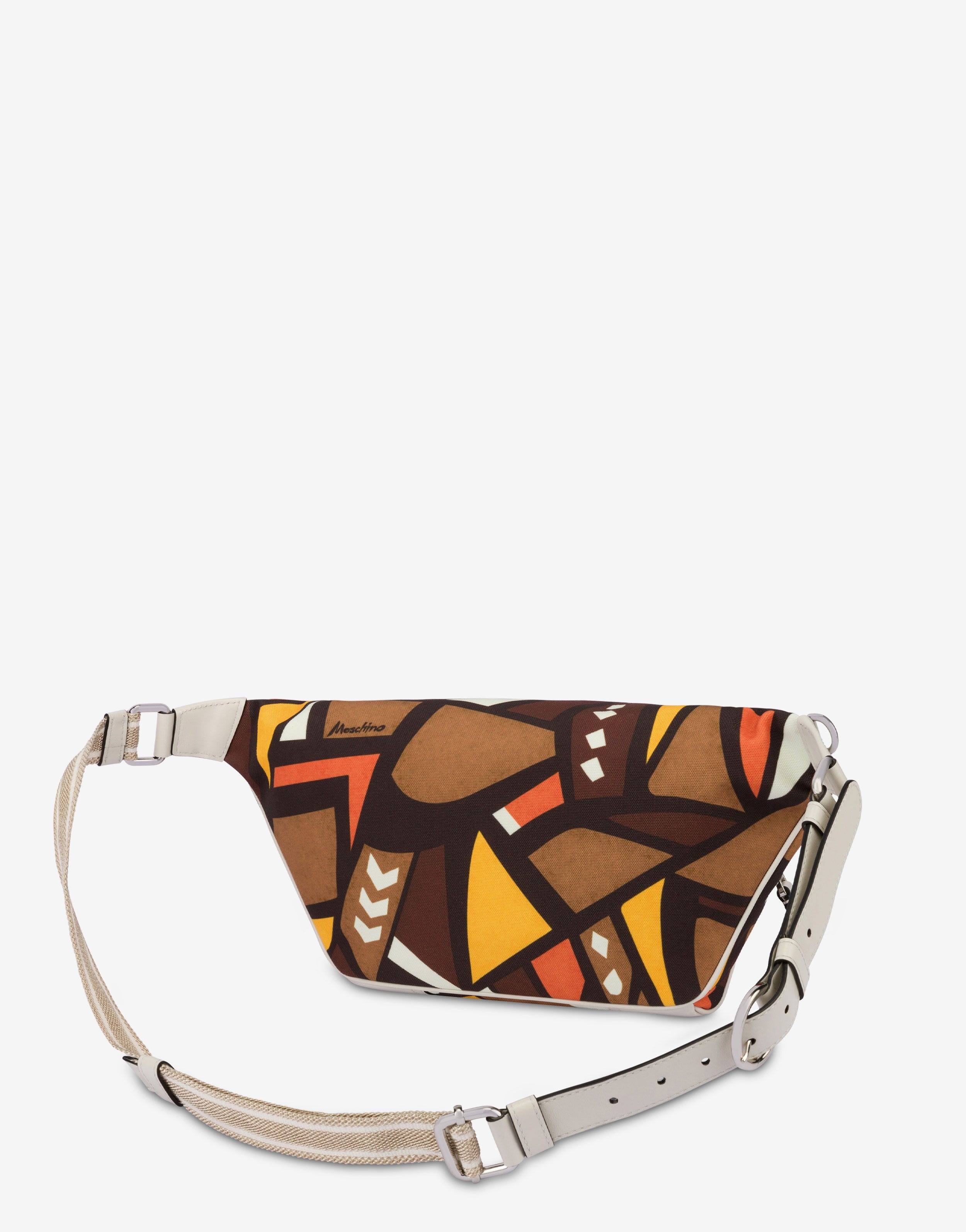 WOOD PRINT CANVAS BELT BAG - 2