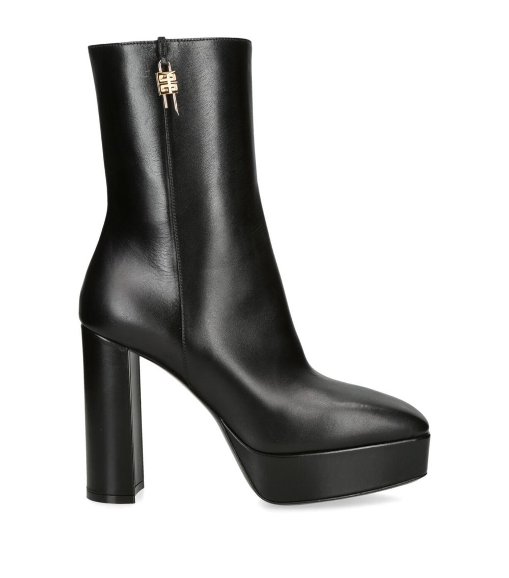 【GIVENCHY】BIG Sale★G-Lock Platform Boots 115 Givenchy Leather G-Lock Platform Boots 115 | harrods