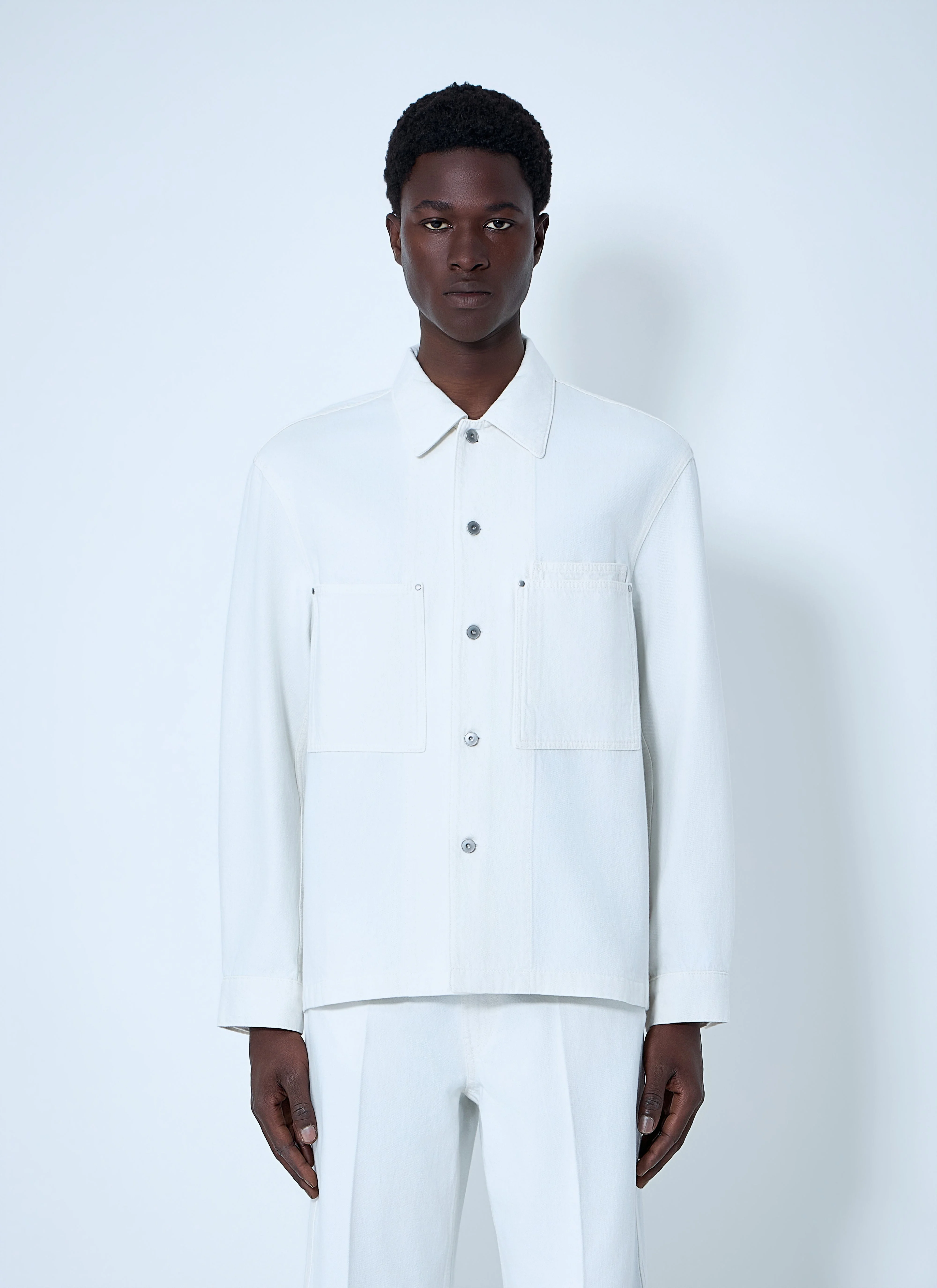 Lemaire Men Cotton Twill Overshirt - 1