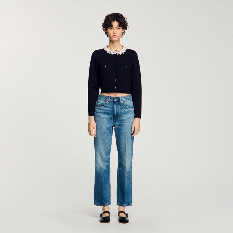 Sandro CARDIGAN WITH BEADED COLLAR outlook