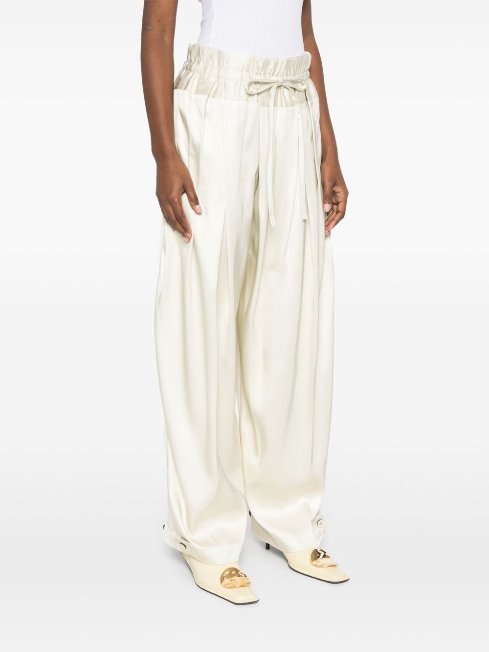 pleated palazzo trousers - 3