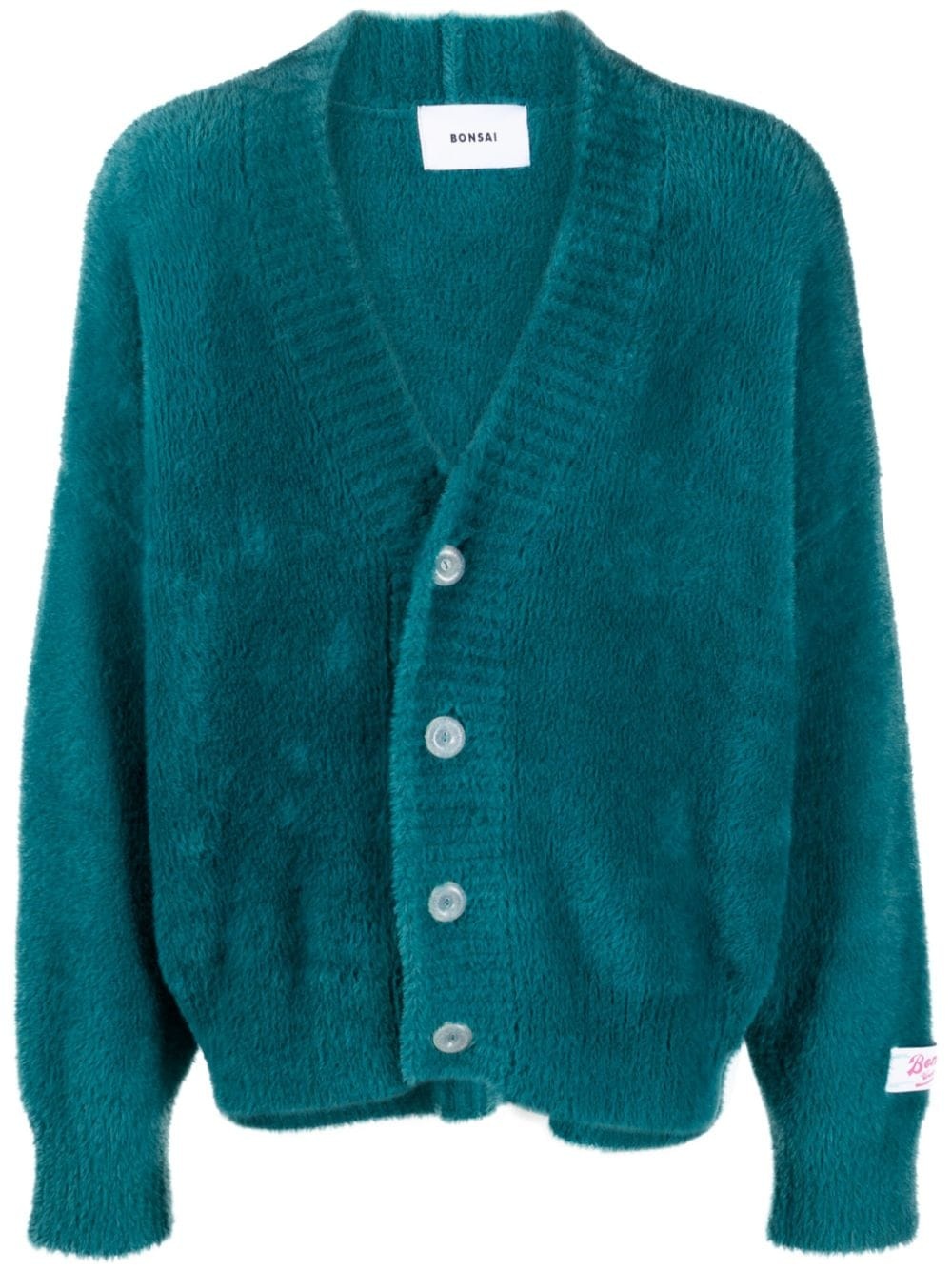 knitted V-neck cardigan - 1