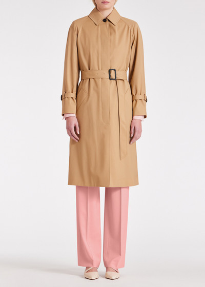 Paul Smith Women's Camel 'Storm System' Wool Belted Mac outlook