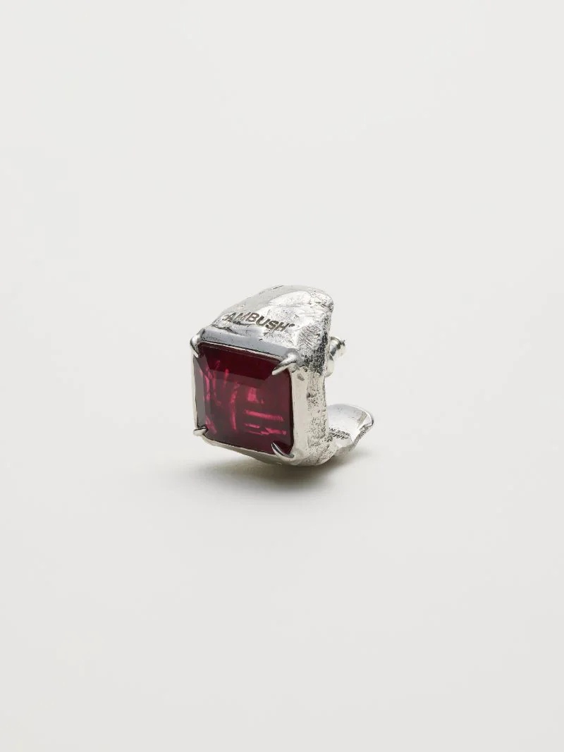SMALL SQUARE CUT STONE EARRING - 1
