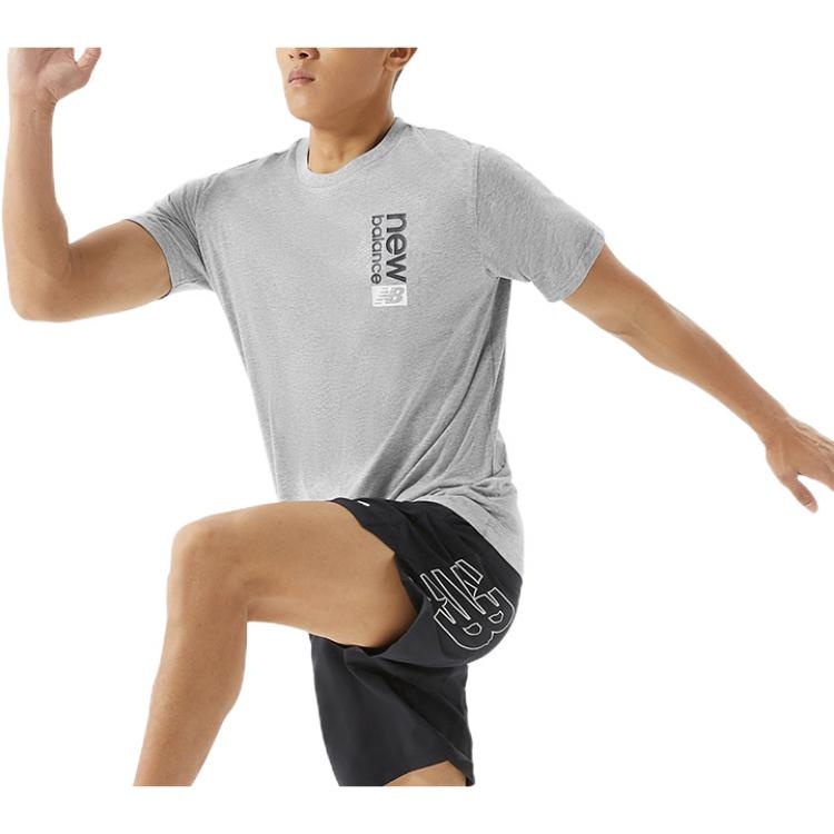 New Balance Sports Logo T-shirt 'Athletic Grey' MT21902-AG - 4