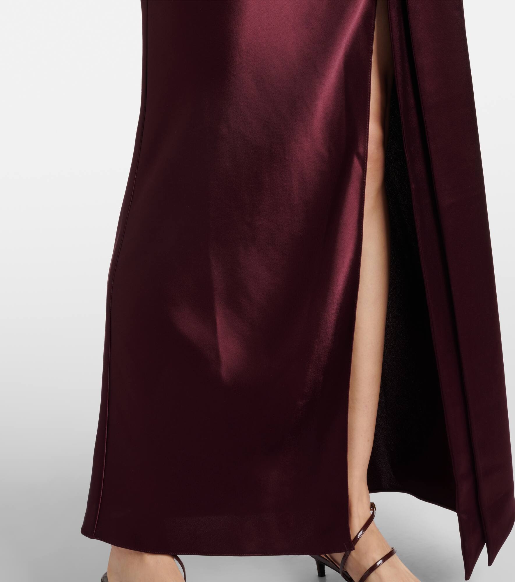 Emilie tie-neck satin maxi dress - 5