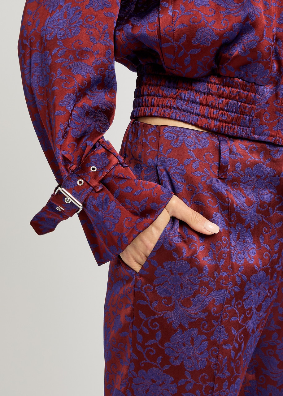 Dries Van Noten Paloma Embroidered Satin Cropped Trousers - 5