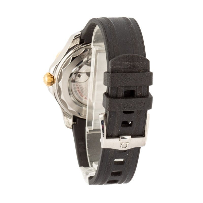 Omega Seamaster Diver 300M Steel & Gold on Rubber Strap - 3
