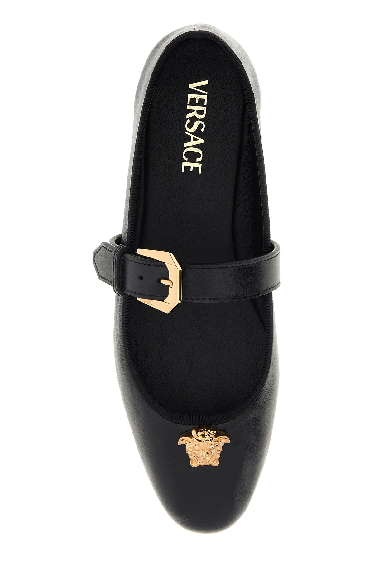 Black nappa leather ballerinas - 4