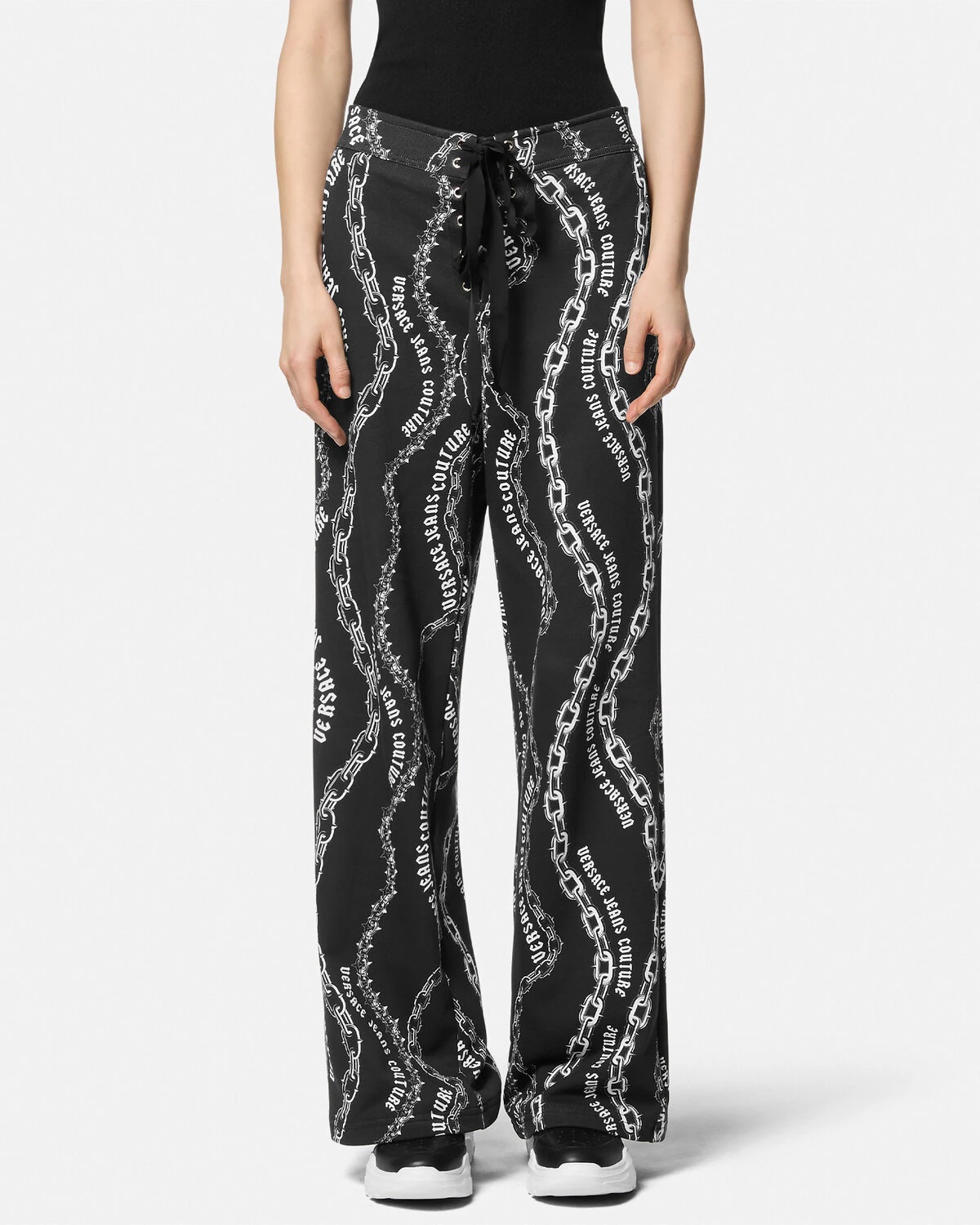 Chain Couture Lace-Up Sweatpants - 4