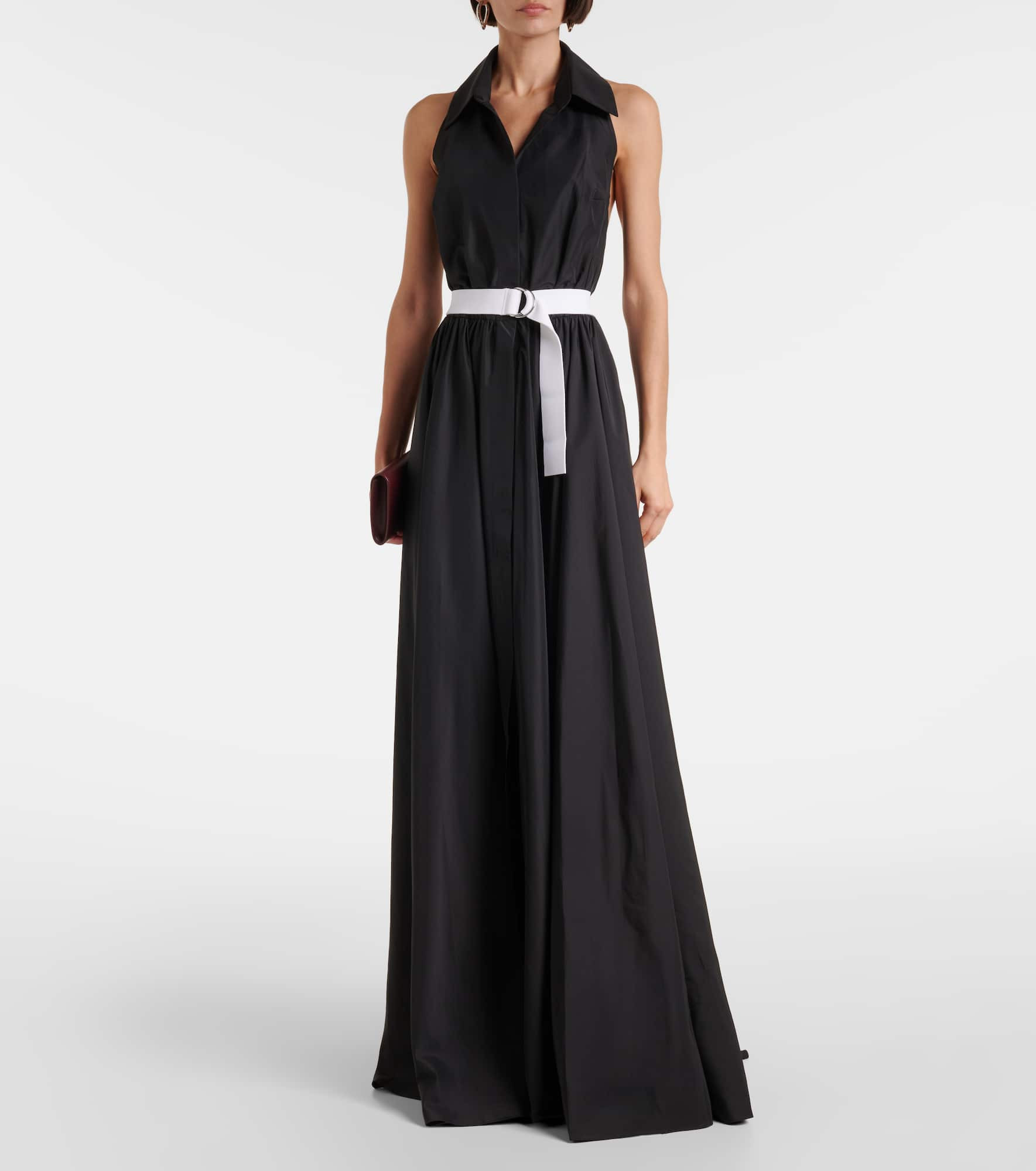 Halterneck belted maxi dress - 2