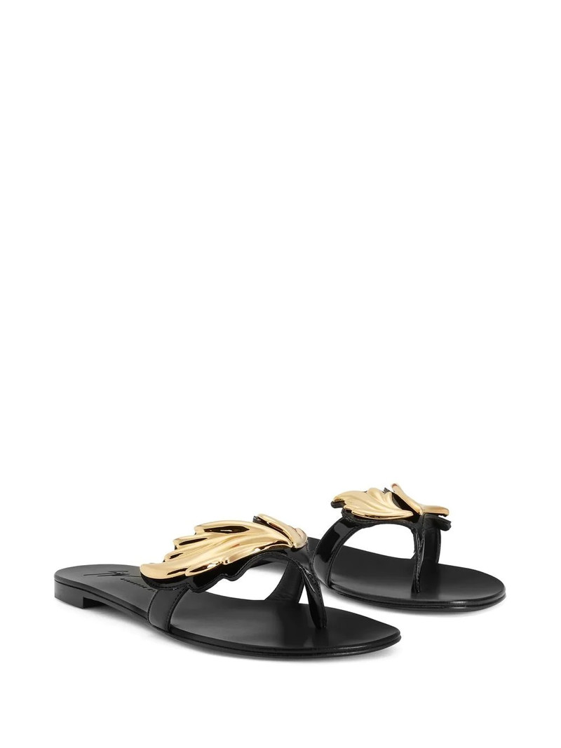 Giuseppe Zanotti Cruel flat leather flip-flops outlook