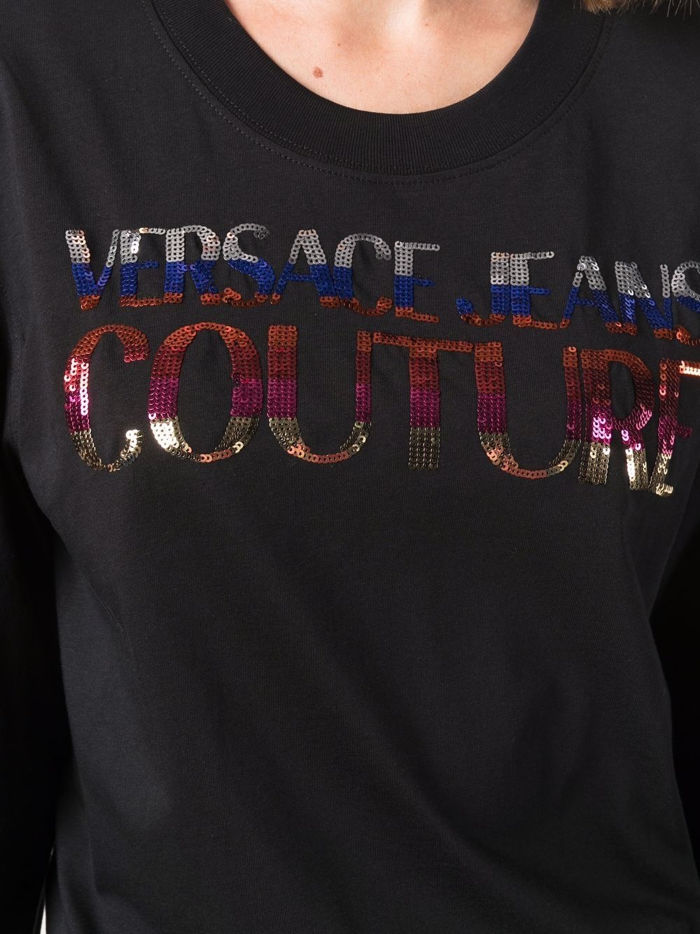 sequined logo long-sleeve T-shirt - 5