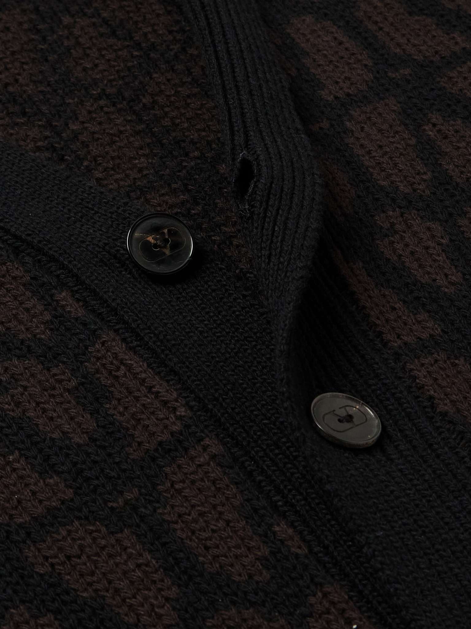 Logo-Jacquard Virgin Wool Cardigan - 4