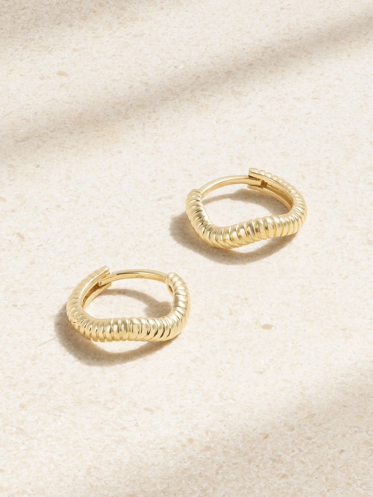 Freddie 14-karat Gold Hoop Earrings - 1