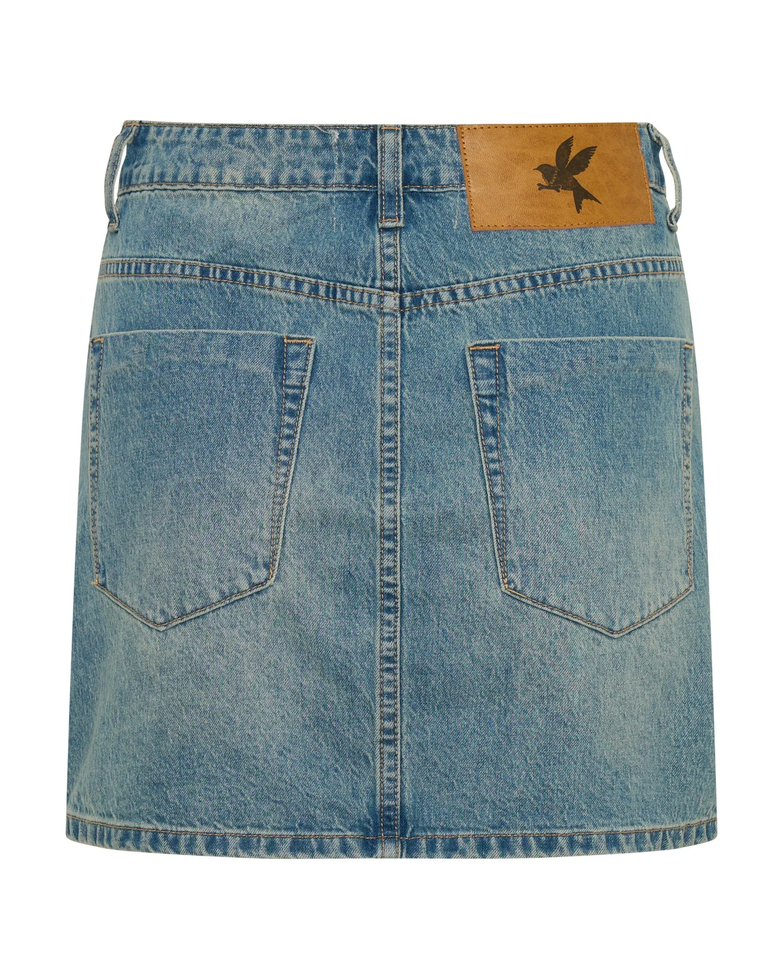 2020 High Waist Mini Denim Skirt - Texas Blue - 1
