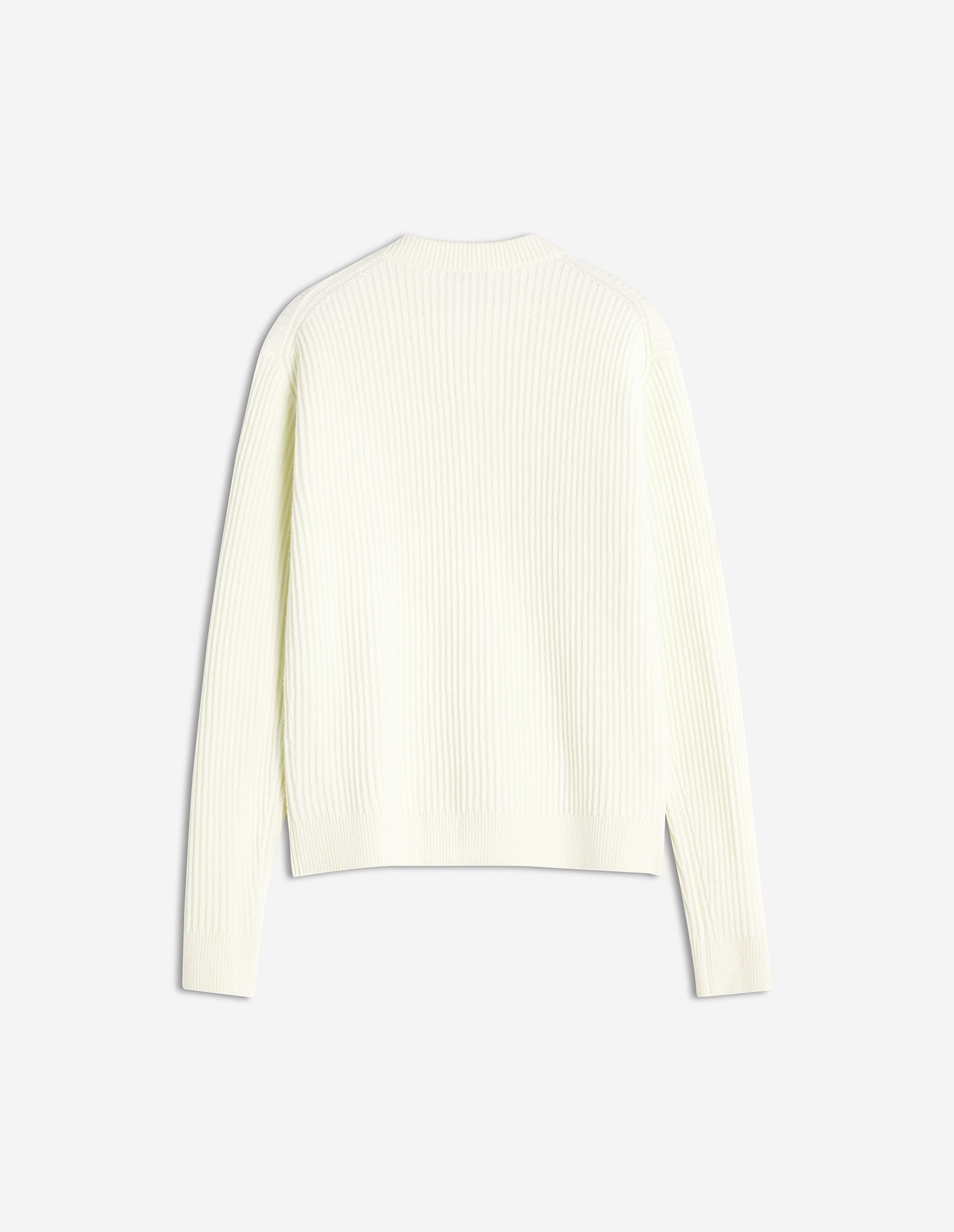 FOX HEAD WOOL RIBBED CARDIGAN - 6