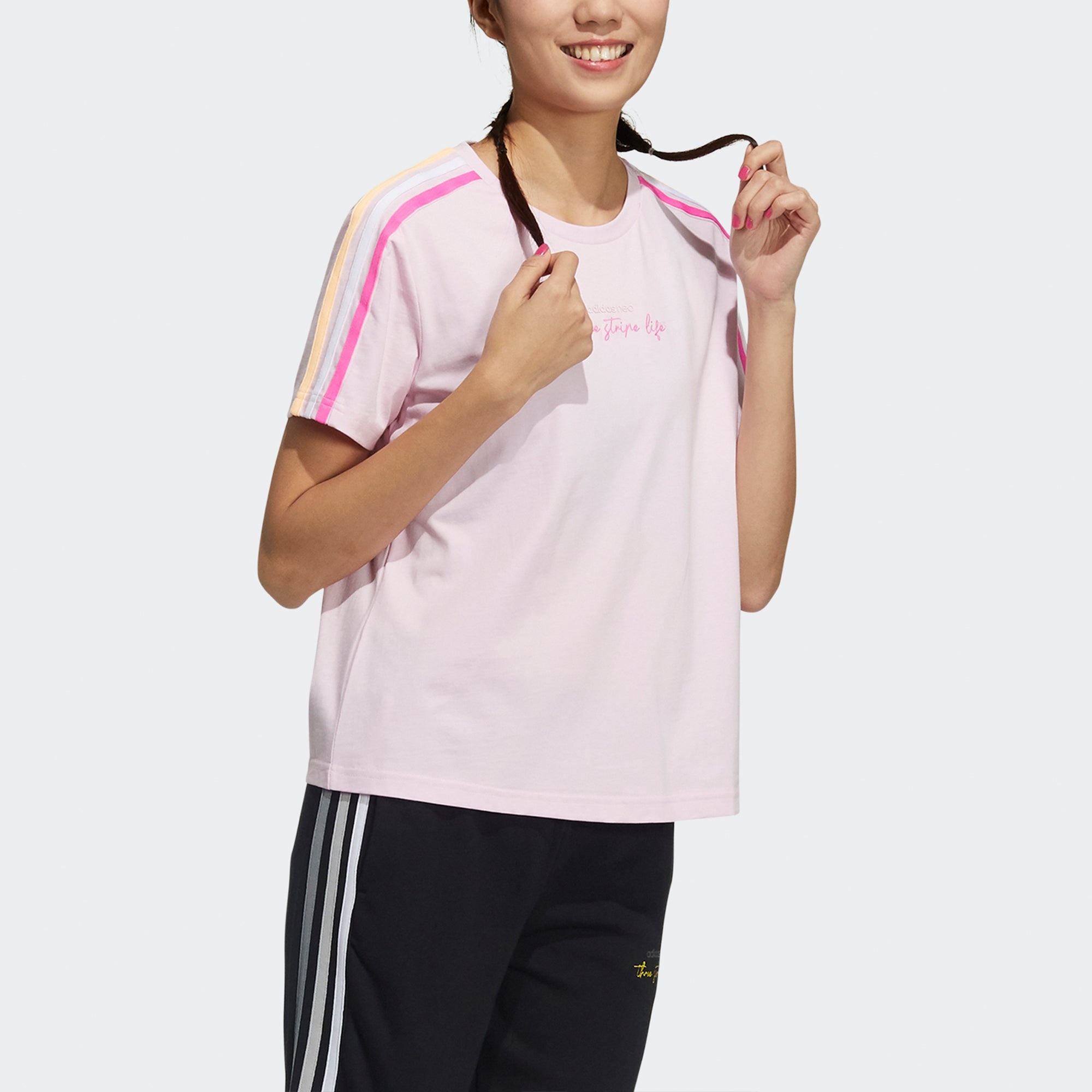 (WMNS) adidas neo Sport T-shirt 'Pink' GP5530 - 4