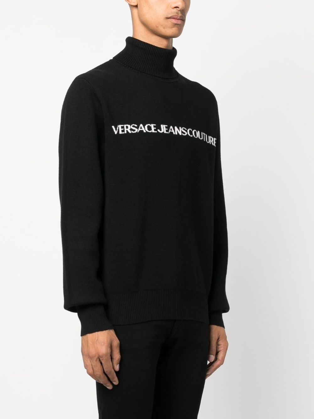 logo-print roll-neck jumper - 3
