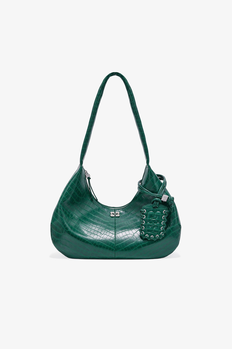 GREEN CROCO MEDIUM HOBO BAG 1