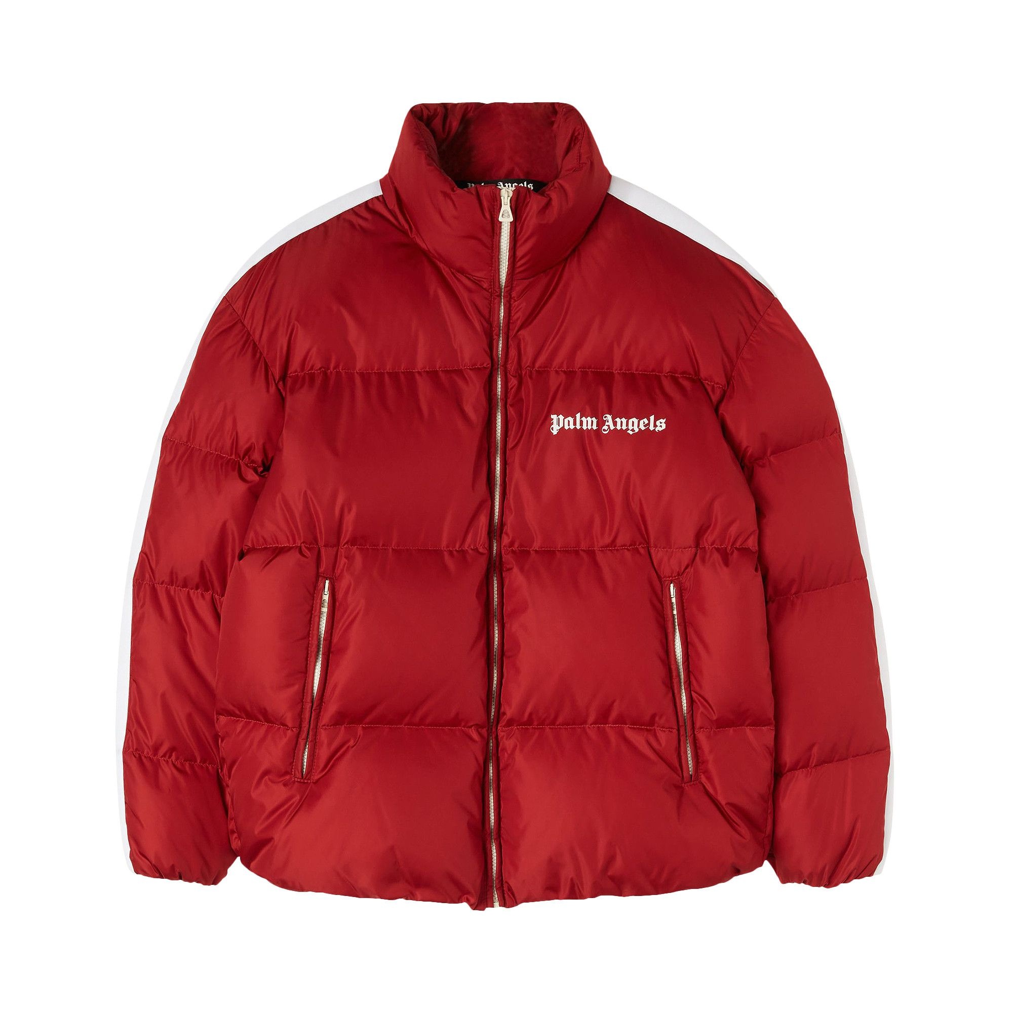 Palm Angels Classic Track Down Jacket 'Red/White' - 1