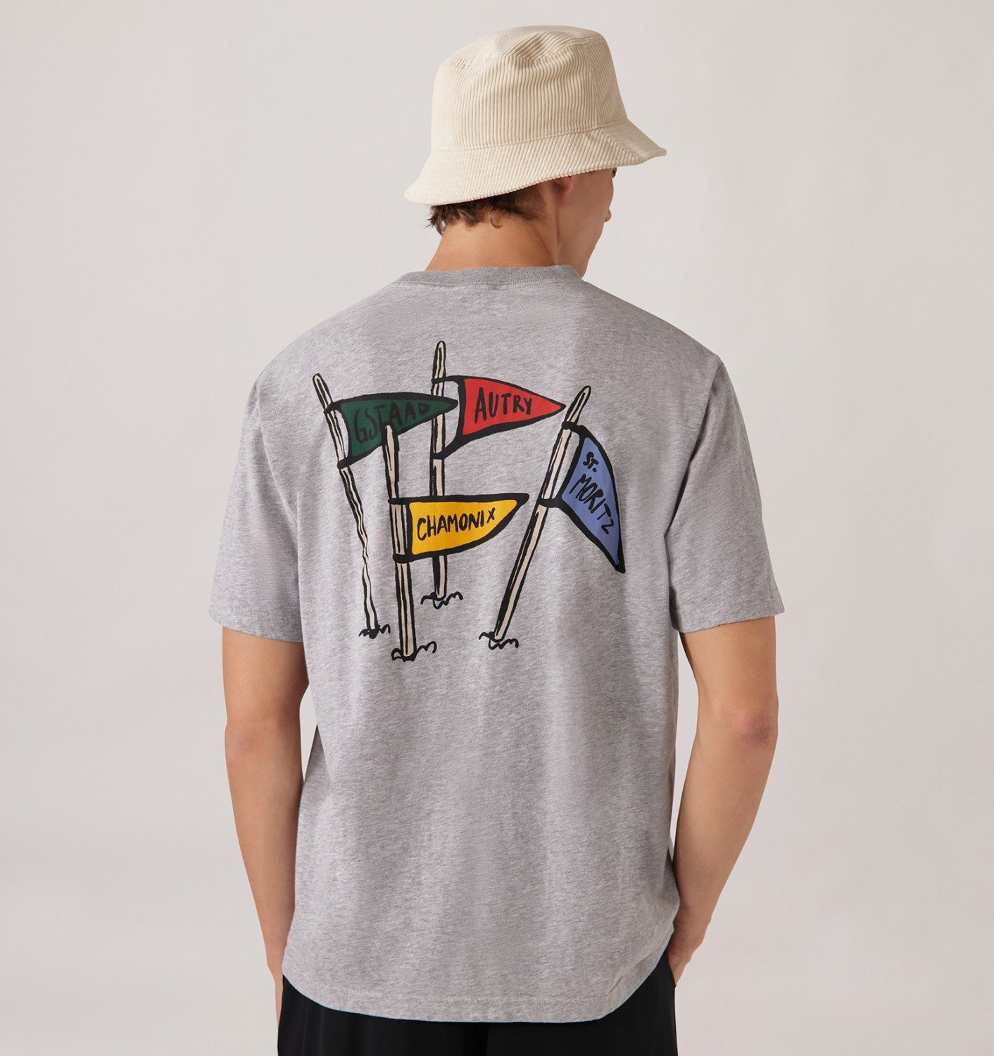 UNISEX FLAGS BACK GRAPHIC TEE - 2