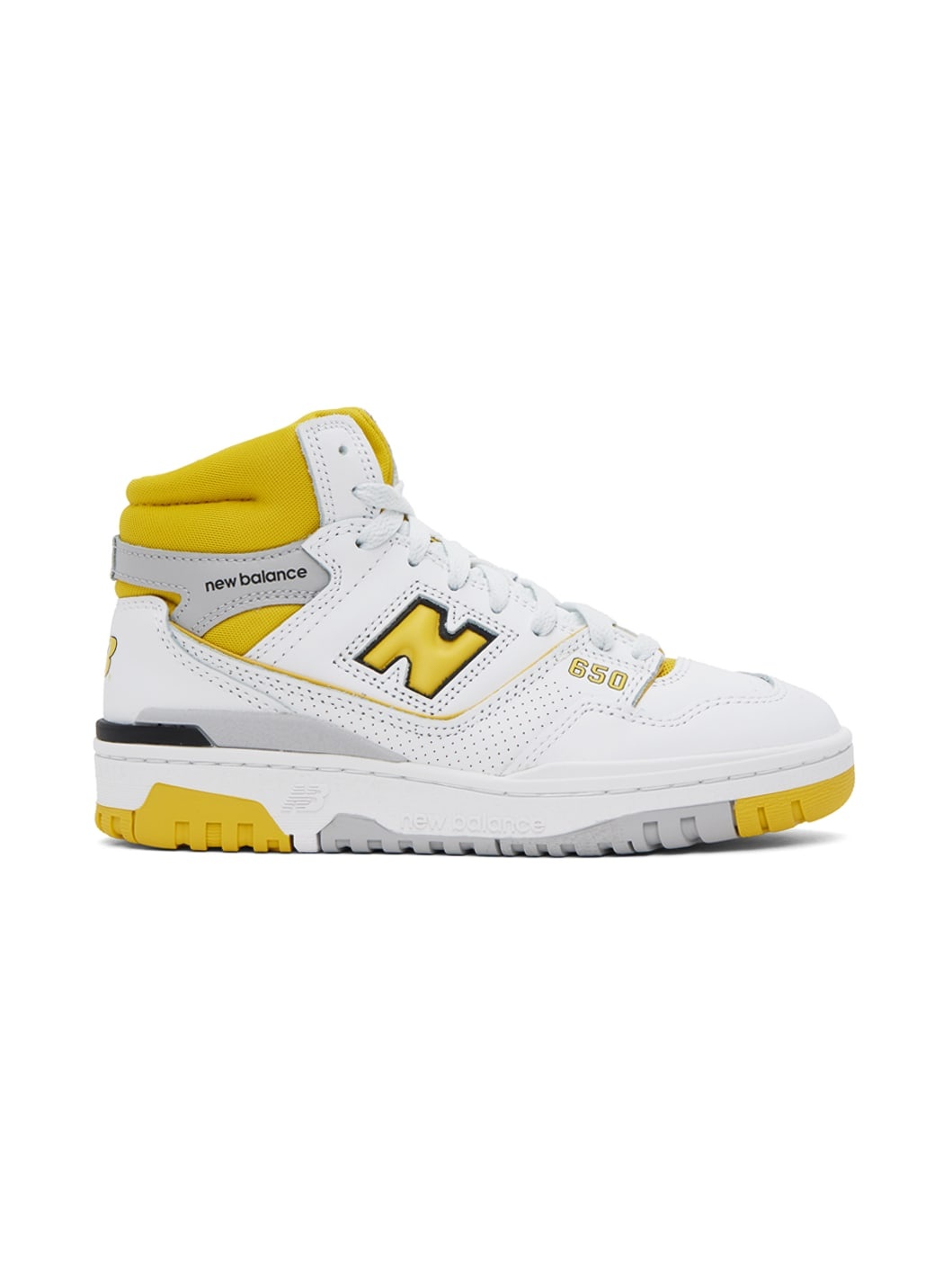 White & Yellow 650 Sneakers - 1