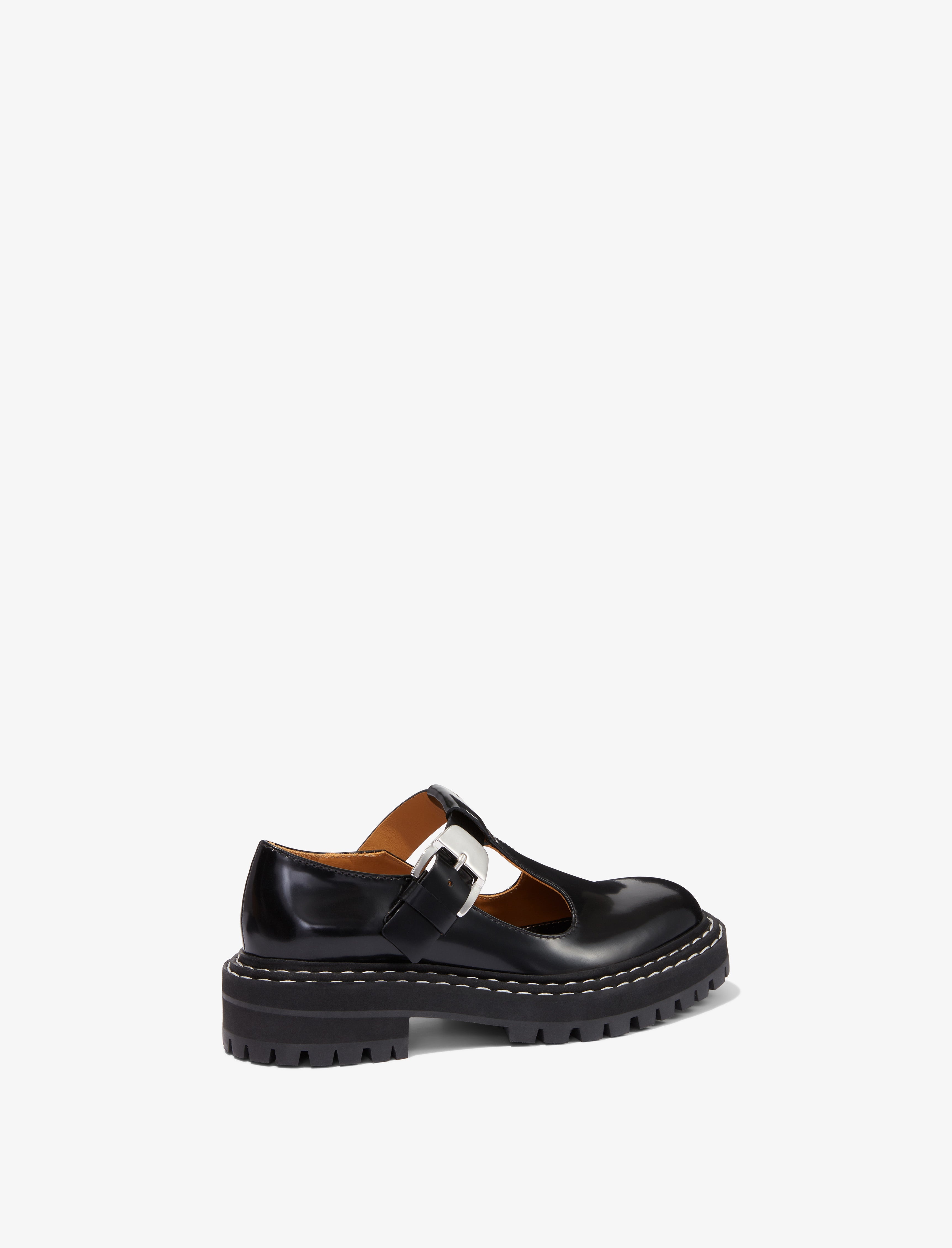 Lug Sole Mary Janes in Spazzolato Leather - 3