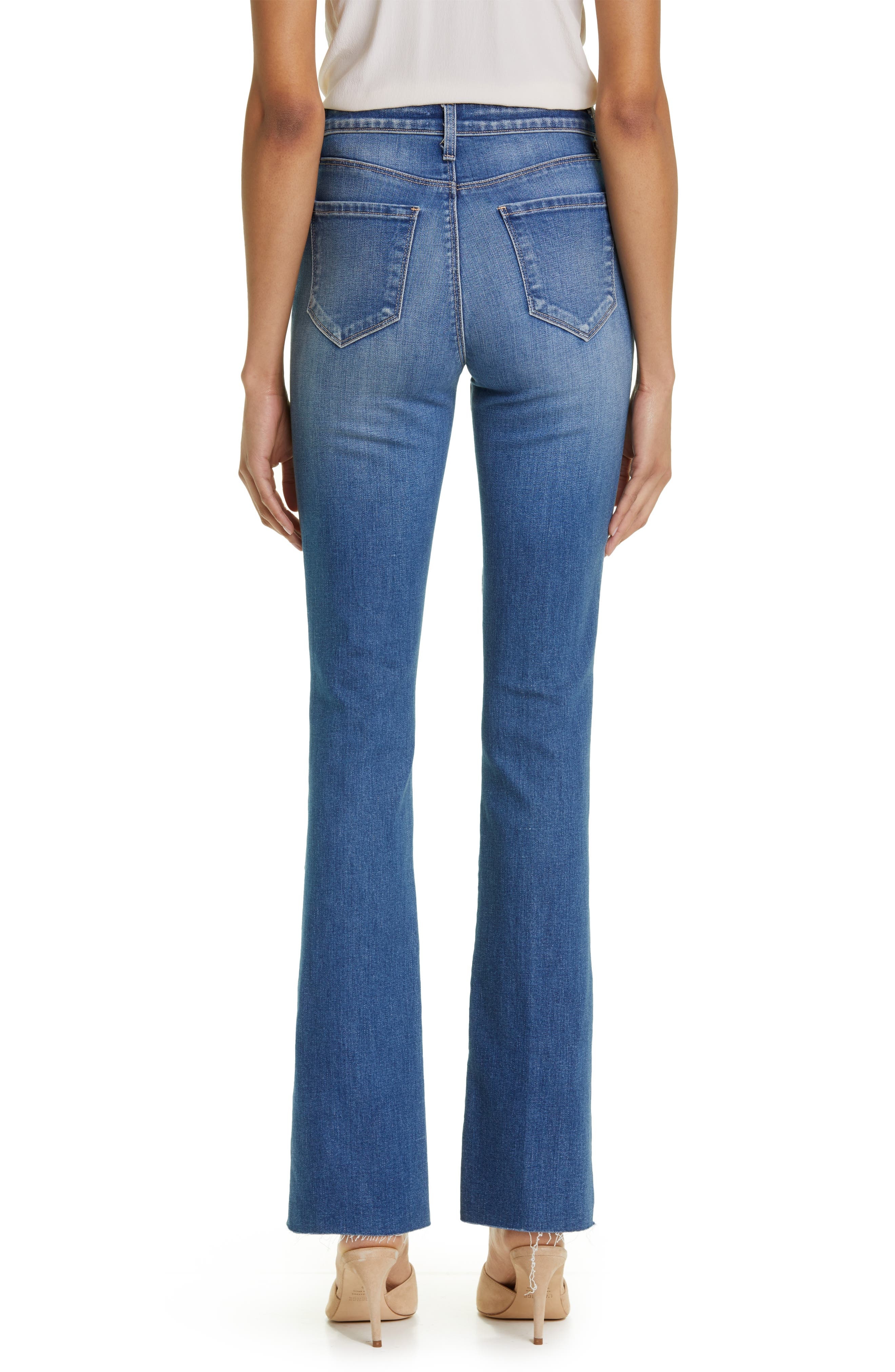 L'AGENCE Ruth Raw Hem Straight Leg Jeans in Cambridge at Nordstrom - 3