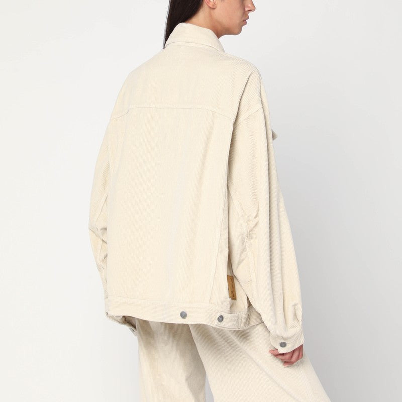 HAIKURE Wide ecru corduroy jacket - 2