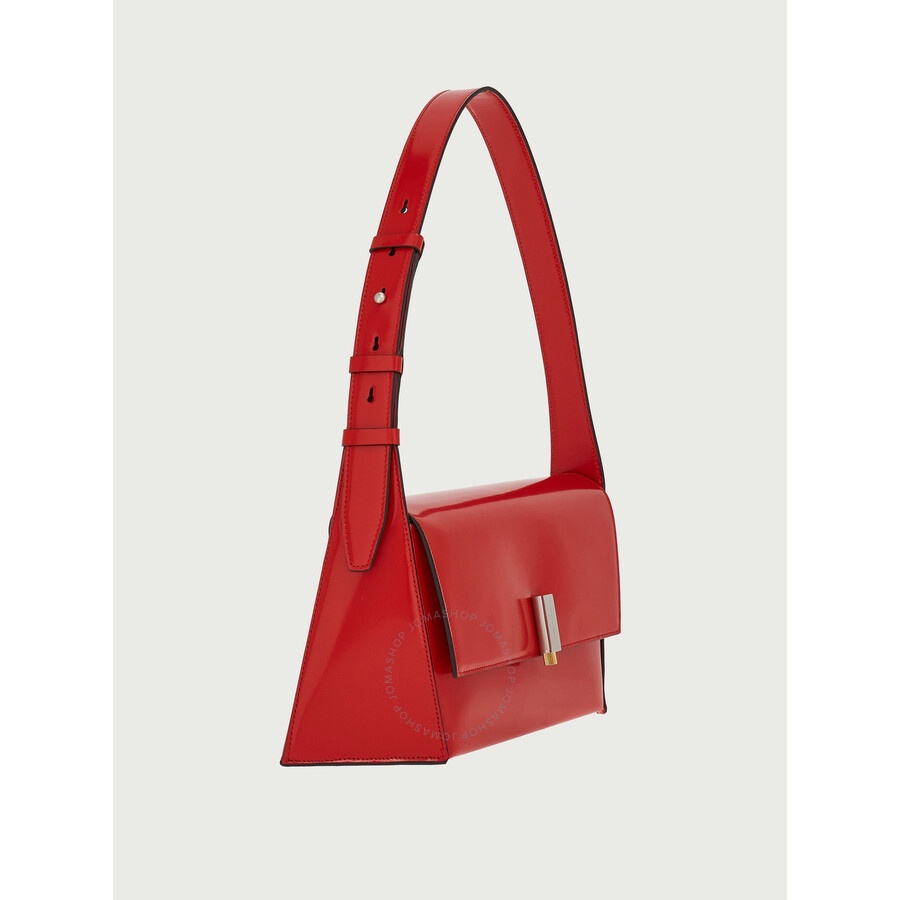 Ferragamo Red Geometric Shoulder Bag (M) - 3