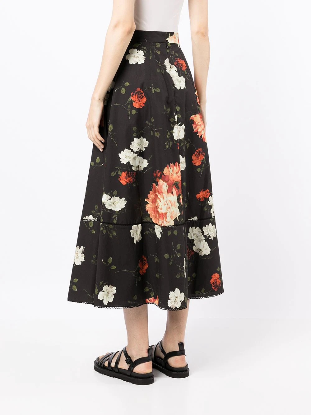 floral-print pleated skirt - 4