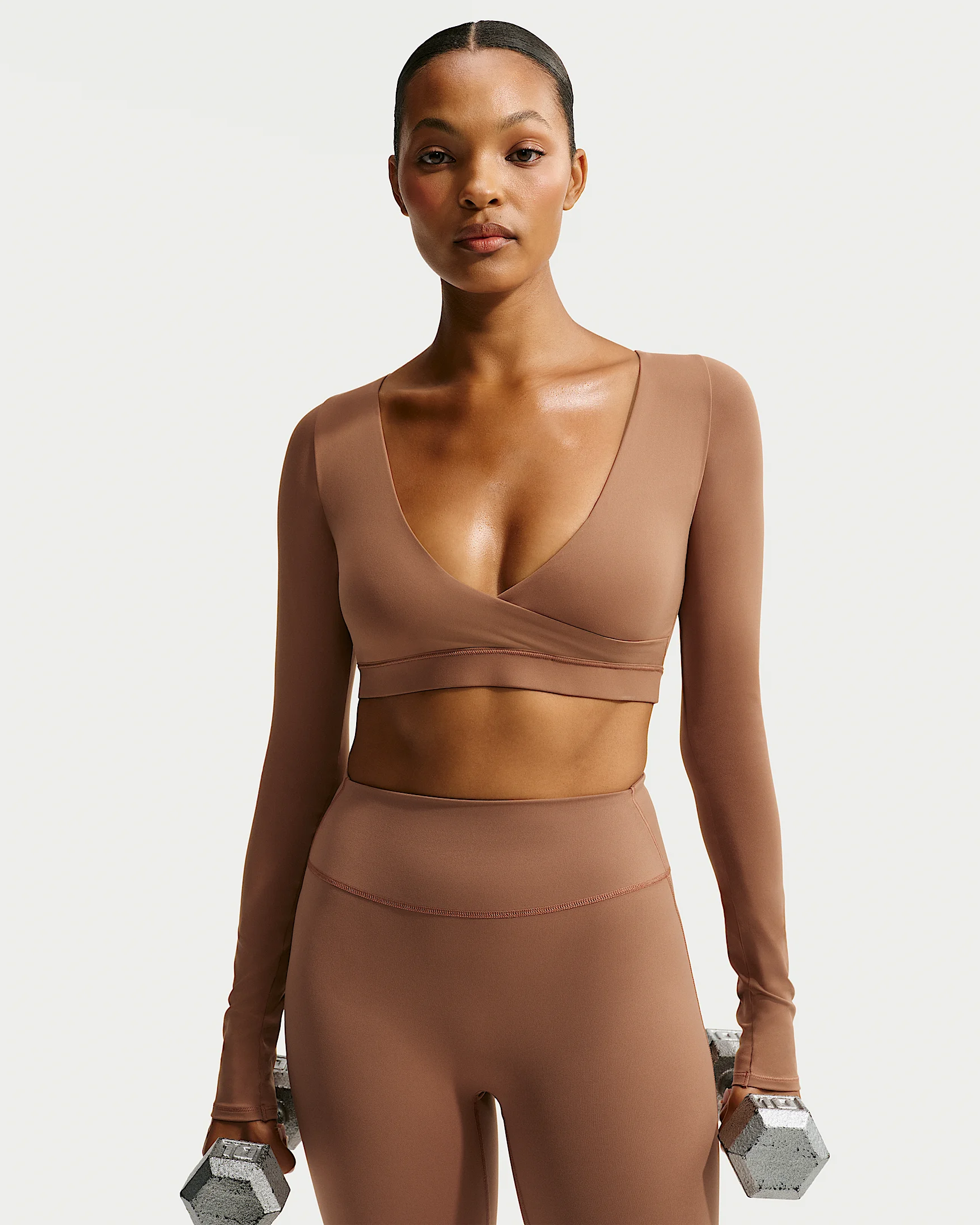 NikeSKIMS Matte Women's Long-Sleeve Wrap Top - 1