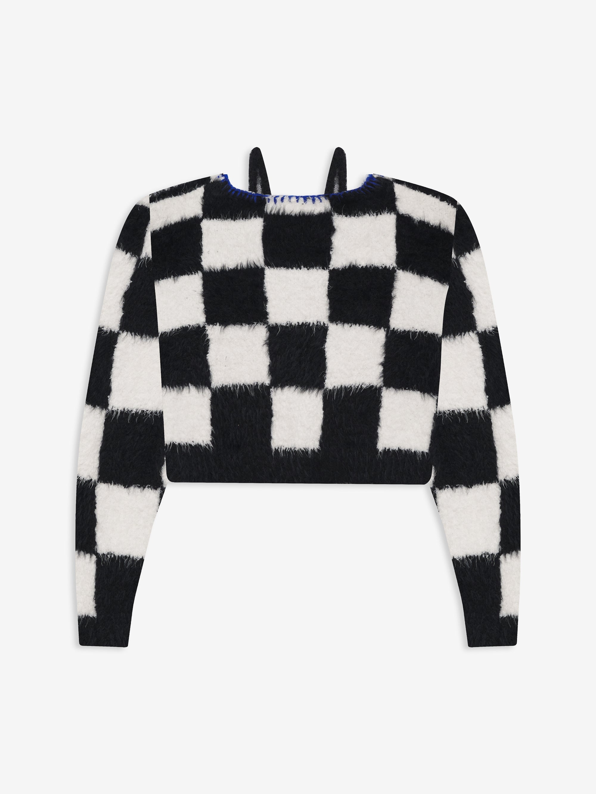 CHECKERED KNIT CARDIGAN - 2