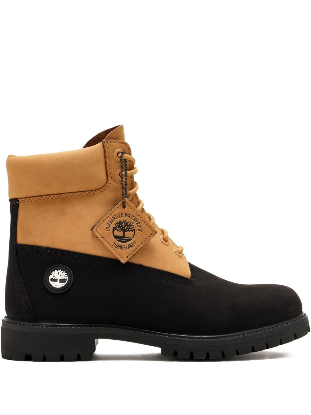 leather two-tone boots - 1