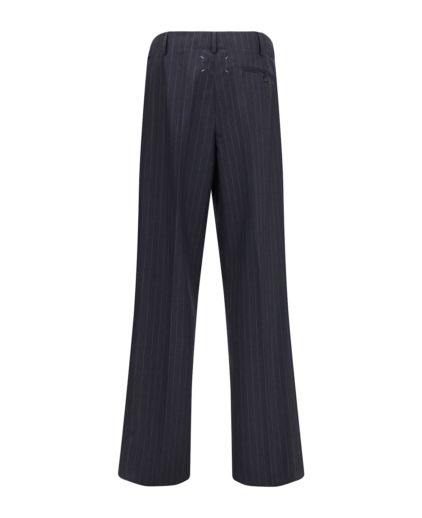 Pinstripe Wool Trousers - 2