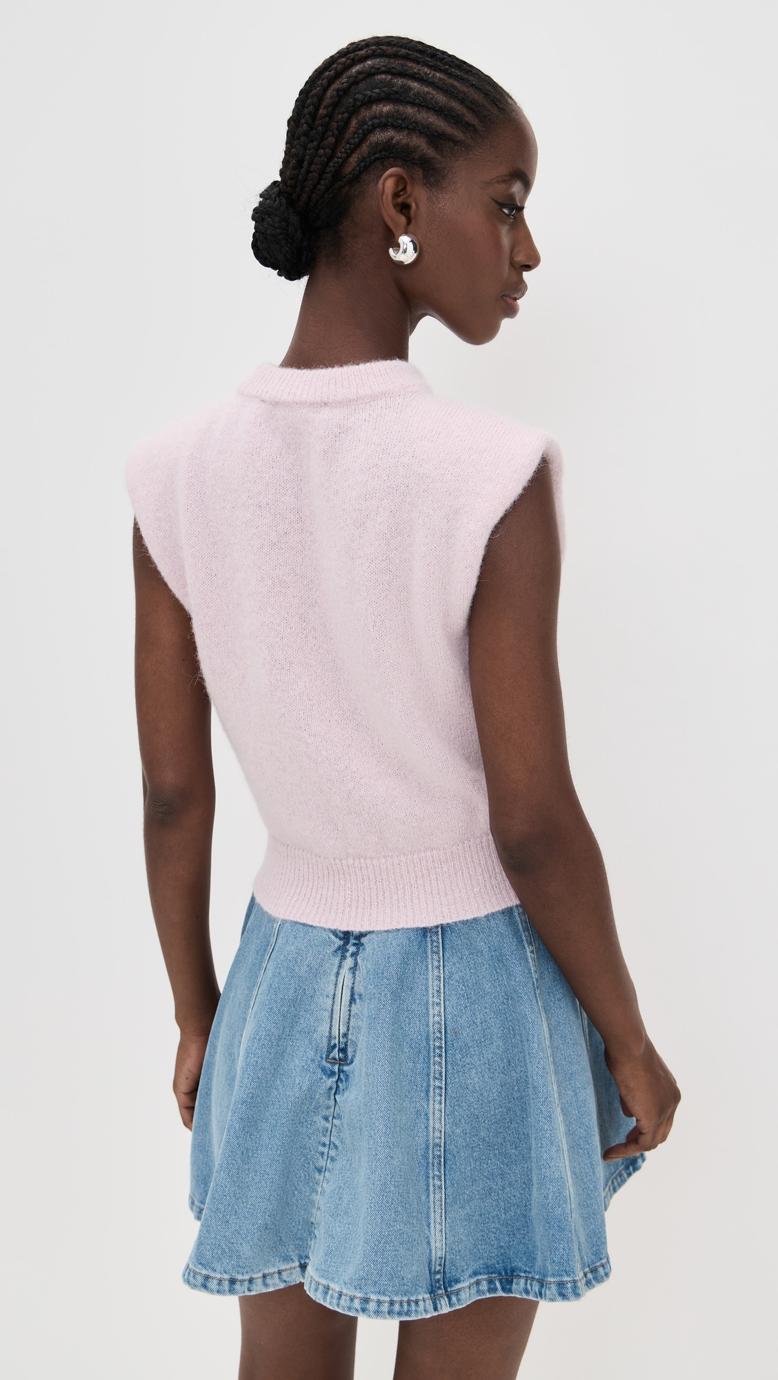 Knit Cropped Vest - 2