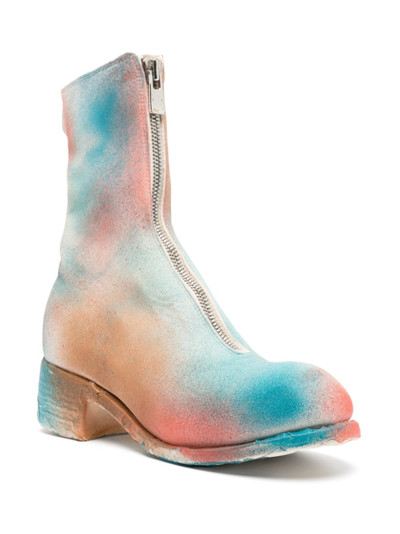 Guidi spray-paint effect boots outlook