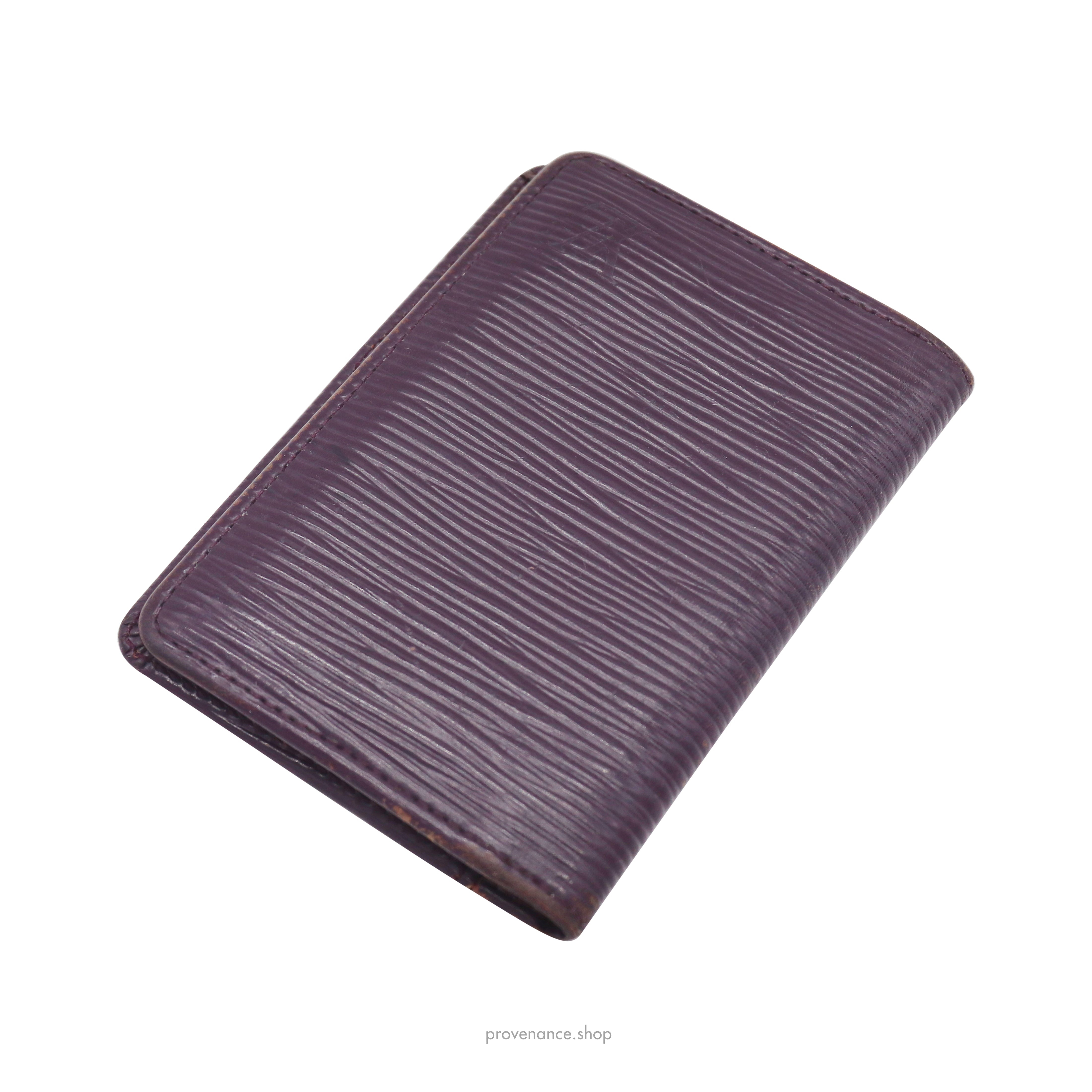 Louis Vuitton Pocket Organizer Wallet - Cassis Epi - 5