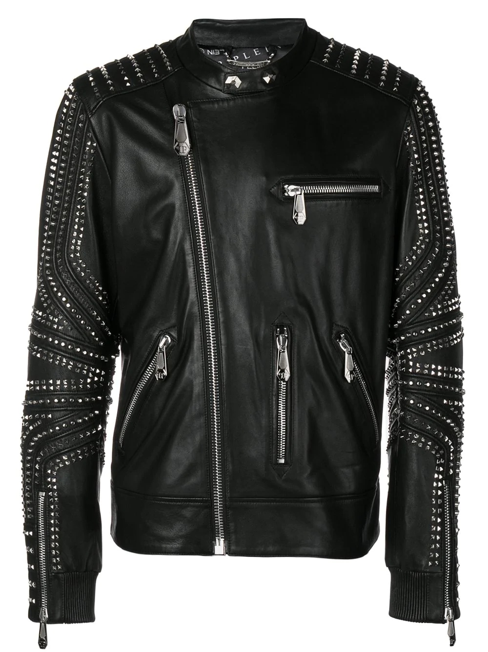 studded biker jacket - 1