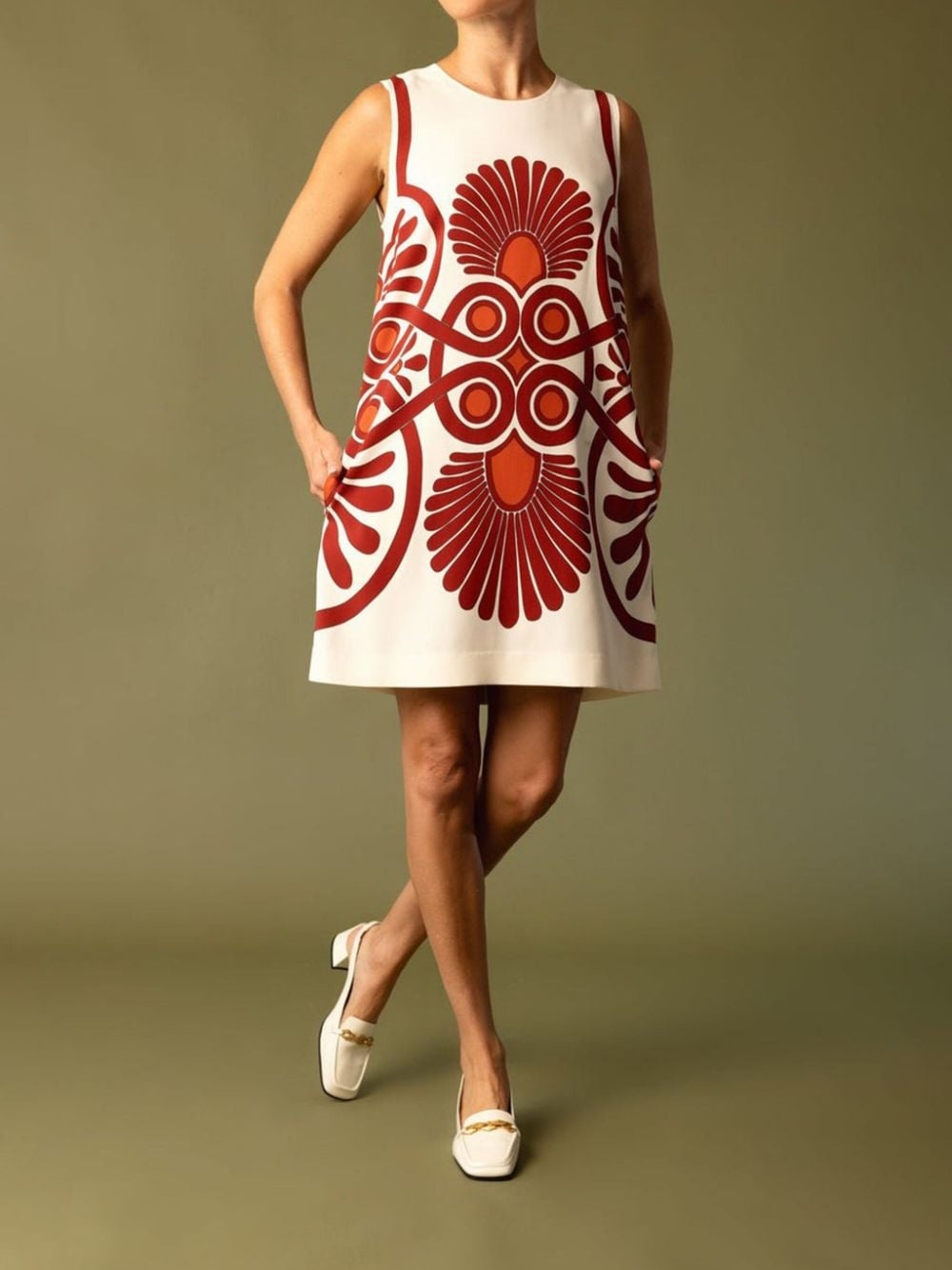 Medallion geometric-print dress - 2
