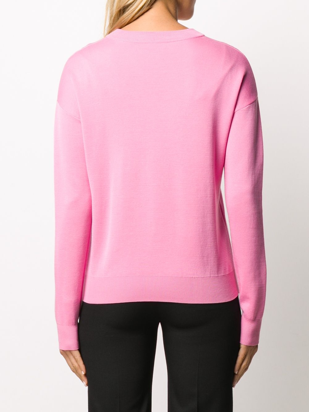 knitted logo jumper - 4