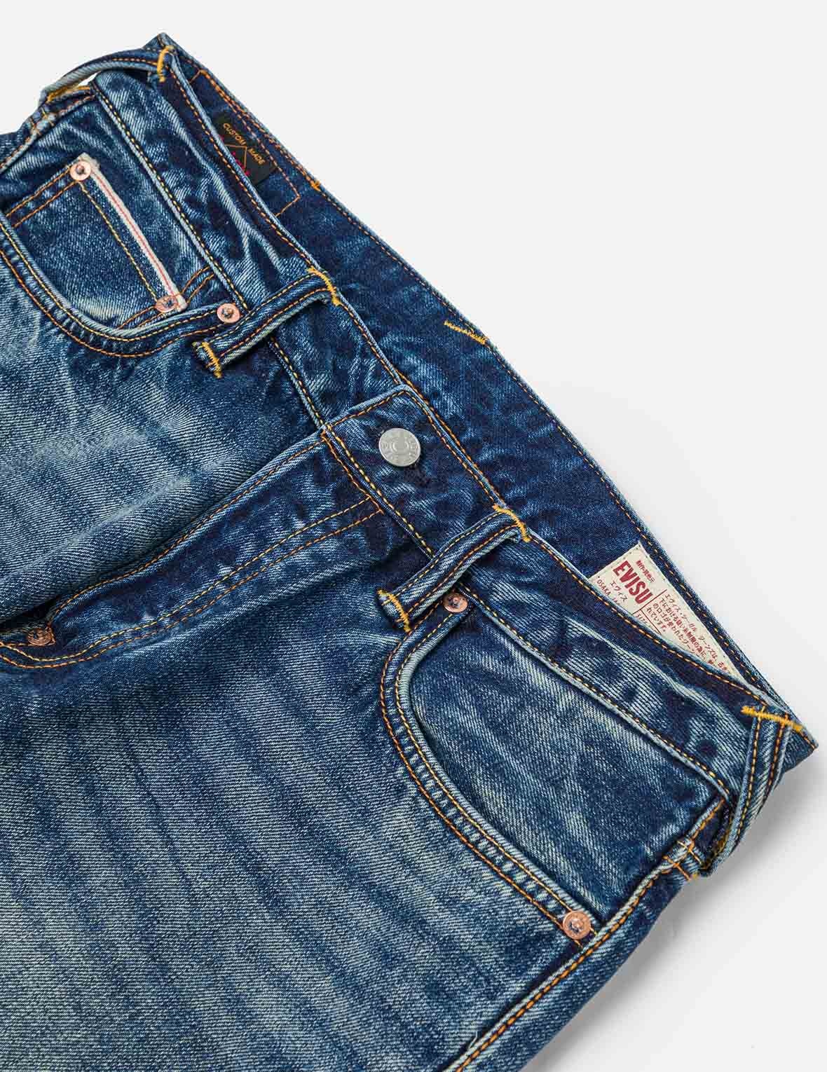 Seagull Embroidery and "EVISU SINCE 1991" Print Patch Carrot Fit Jeans #2017 - 7