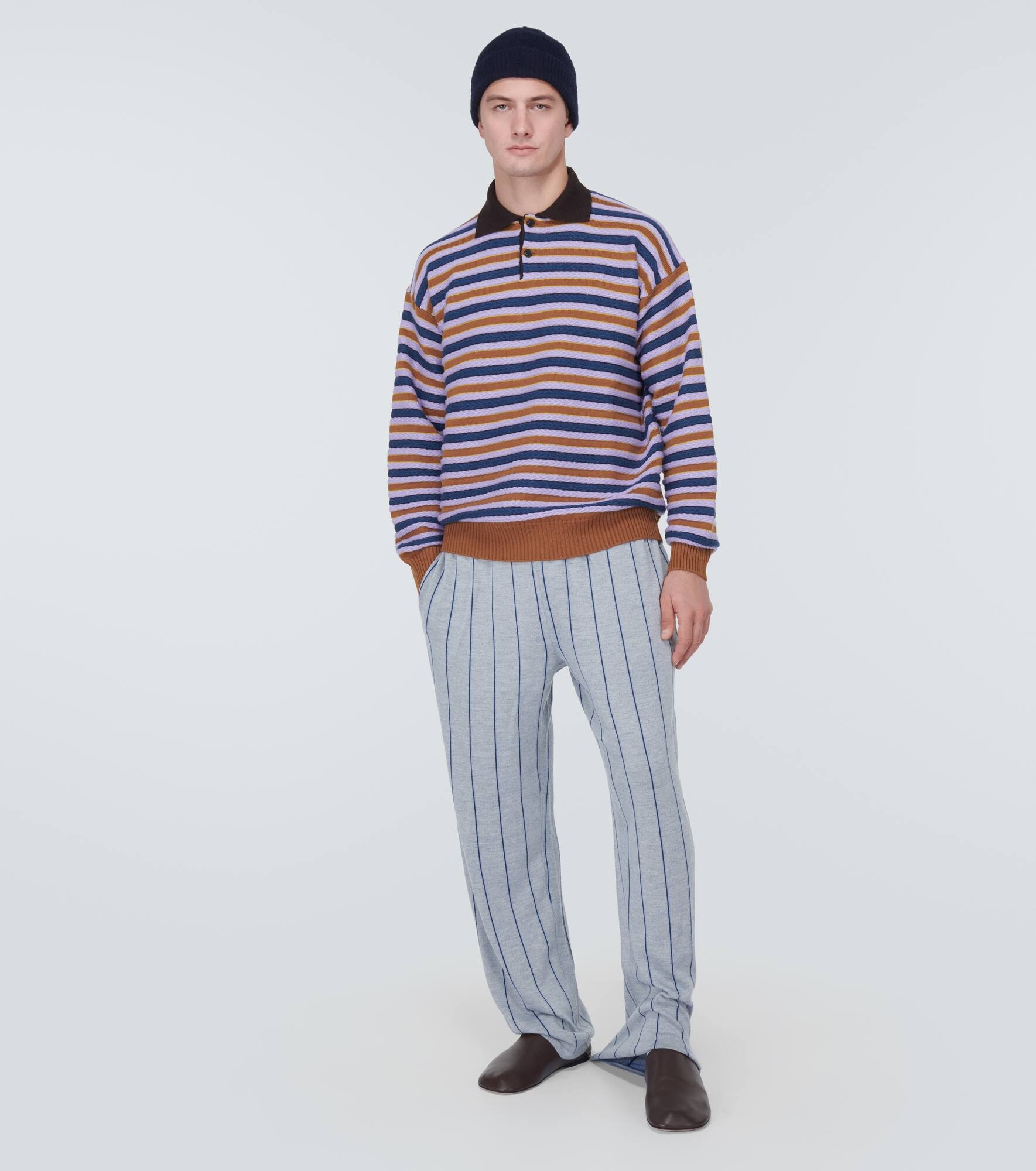 x The Elder Statesman cashmere and wool polo sweater - 2
