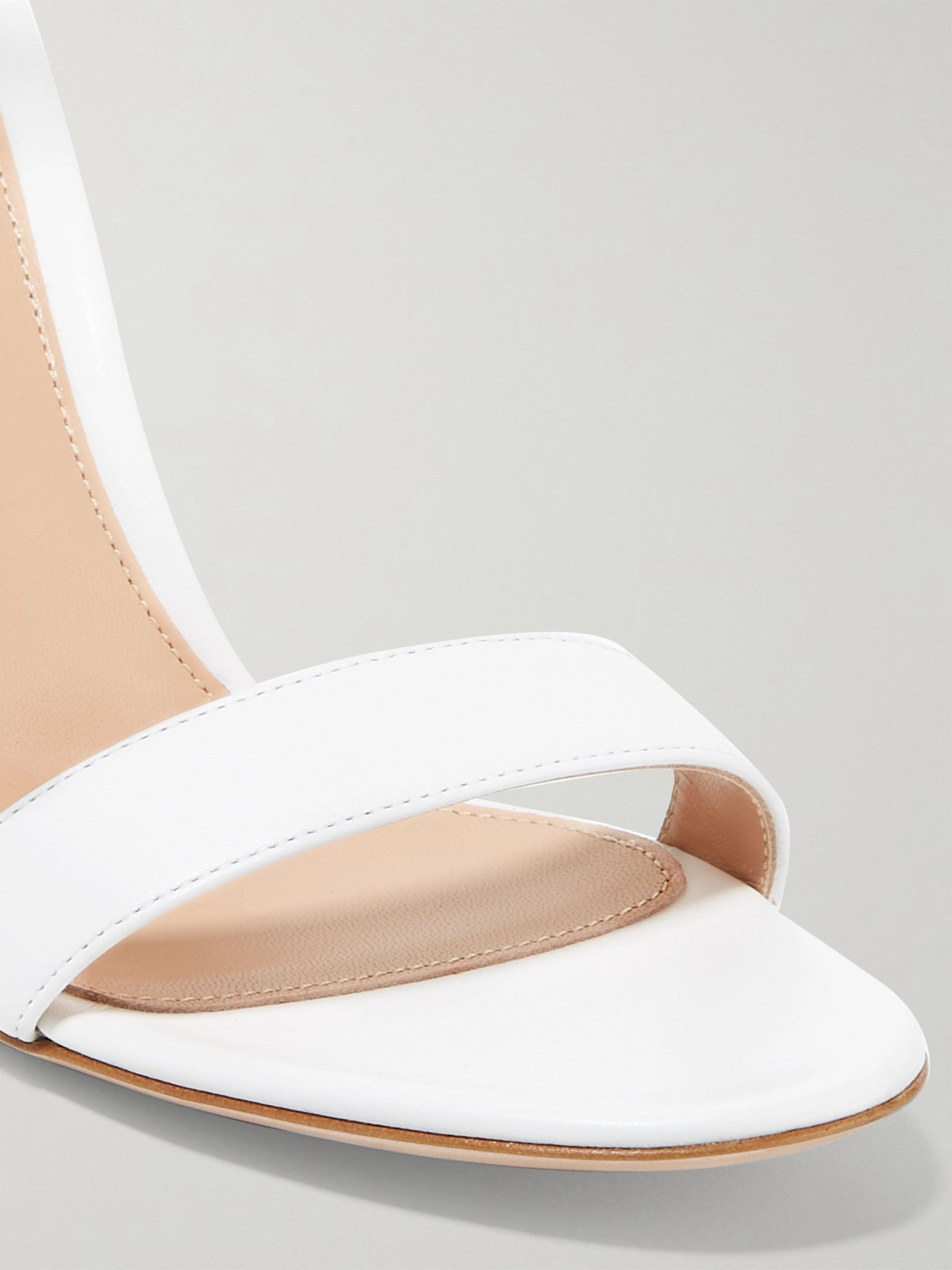 Portofino 85 leather sandals White - 4