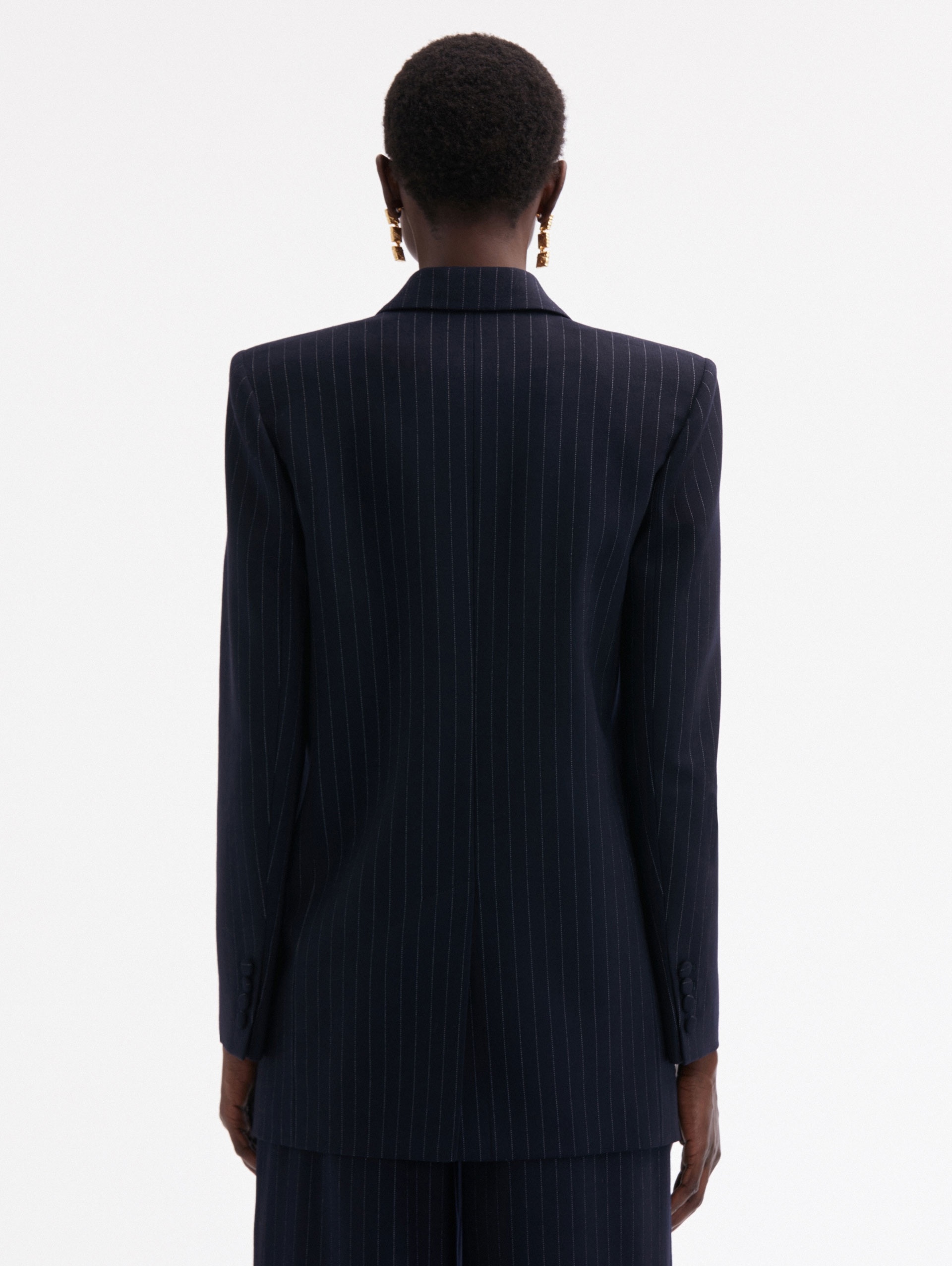 PINSTRIPED DOUBLE-BREASTED JACKET - 3