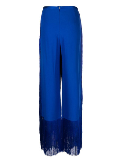 Taller Marmo fringe-detailing zip-up flared trousers outlook