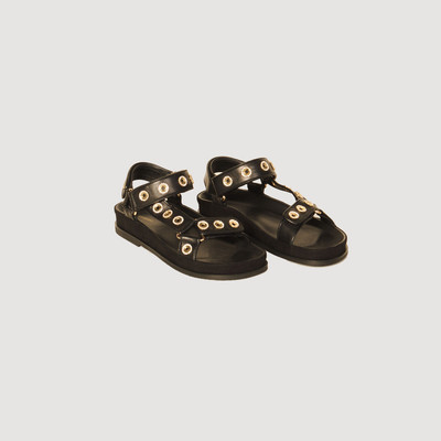 Sandro Eyelet and crystal sandals outlook