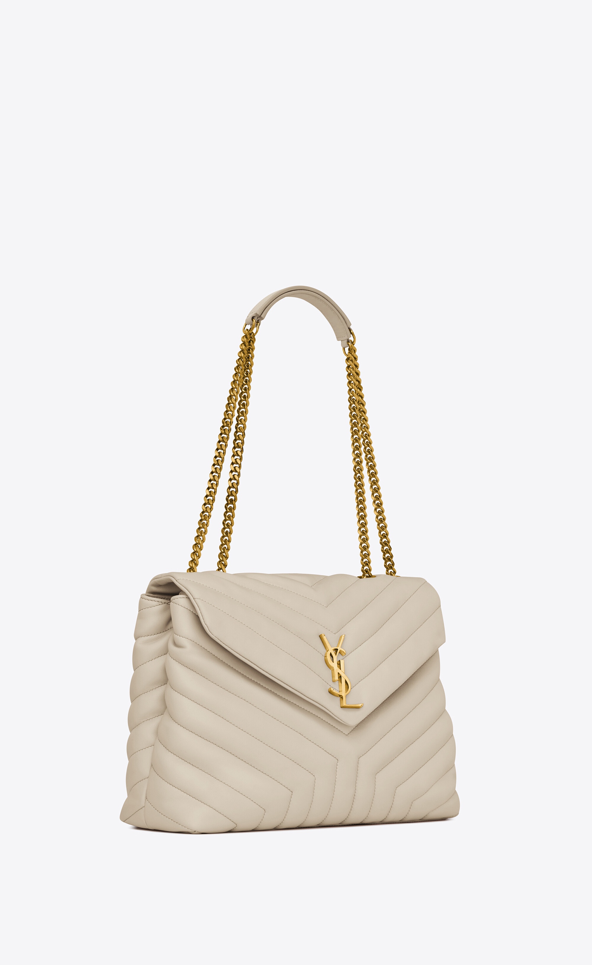 loulou medium chain bag in matelassé "y" leather - 6